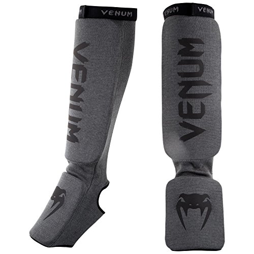 VENUM VENUM-02948-203 Espinilleras de Boxeo, Unisex Adulto, Gris/Negro, Talla Única VENUM VENUM-02948-203 Espinilleras de Boxeo, Unisex Adulto, Gris/Negro, Talla Única