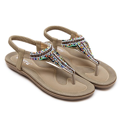 Verano del Las Sandalias Flip-Flops Playa Zapatos,TieNew Indumentaria Femenina Dulce con Cuentas de Clip del Dedo del pie de Las Sandalias Pisos Espina de Pescado de Bohemia Verano del Las Sandalias Flip-Flops Playa Zapatos,TieNew Indumentaria Femenina Dulce con Cuentas de Clip del Dedo del pie de Las Sandalias Pisos Espina de Pescado de Bohemia