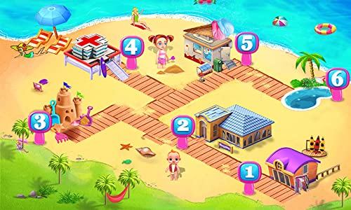 Verano playa Vacaciones en familia - Divertido juego entretenido para los niños y los padres a jugar!