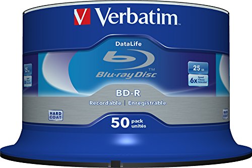 Verbatim BD-R Blu-Ray 25GB 6x Speed Datalife Verbatim BD-R Blu-Ray 25GB 6x Speed Datalife