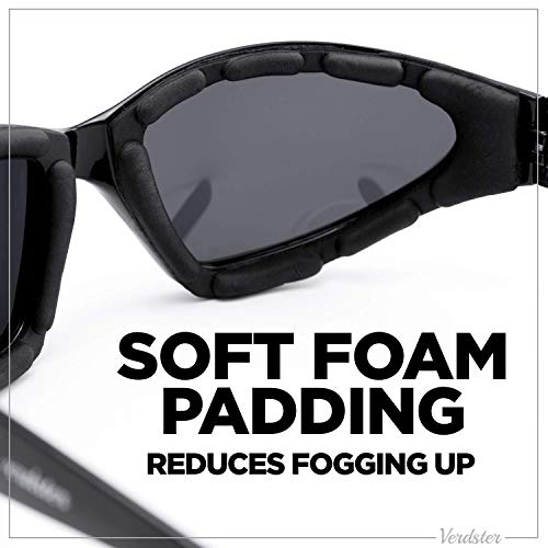 Verdster Airdam – Gafas de Sol Polarizadas para Hombre para Moto – Protección UV, Diseño Cómodo Envolvente con Almohadillas de Espuma – Ideal para Motocicleta Verdster Airdam – Gafas de Sol Polarizadas para Hombre para Moto – Protección UV, Diseño Cómodo Envolvente con Almohadillas de Espuma – Ideal para Motocicleta