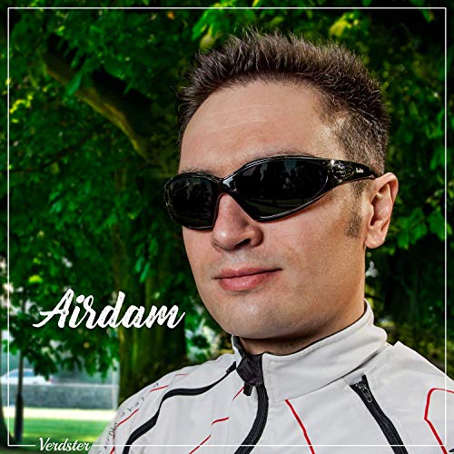 Verdster Airdam – Gafas de Sol Polarizadas para Hombre para Moto – Protección UV, Diseño Cómodo Envolvente con Almohadillas de Espuma – Ideal para Motocicleta
