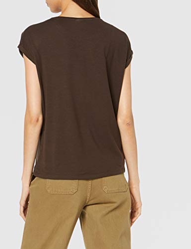 Vero Moda Vmava Plain SS Top Ga Noos Camiseta, Marrón (Coffee Bean Coffee Bean), 40 (Talla del Fabricante: Medium) para Mujer