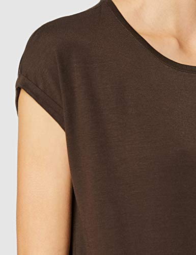 Vero Moda Vmava Plain SS Top Ga Noos Camiseta, Marrón (Coffee Bean Coffee Bean), 40 (Talla del Fabricante: Medium) para Mujer