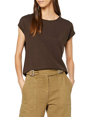 Vero Moda Vmava Plain SS Top Ga Noos Camiseta, Marrón (Coffee Bean Coffee Bean), 40 (Talla del Fabricante: Medium) para Mujer