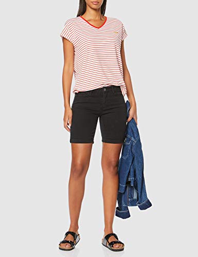 Vero Moda Vmhot Seven NW Dnm Long F Short Mix Noos Pantalones Cortos, Negro (Black Black), S para Mujer Vero Moda Vmhot Seven NW Dnm Long F Short Mix Noos Pantalones Cortos, Negro (Black Black), S para Mujer