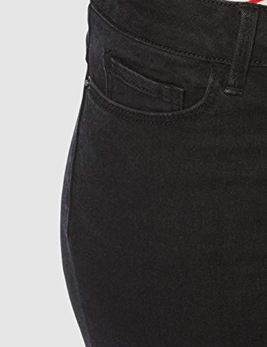 Vero Moda Vmhot Seven NW Dnm Long F Short Mix Noos Pantalones Cortos, Negro (Black Black), S para Mujer