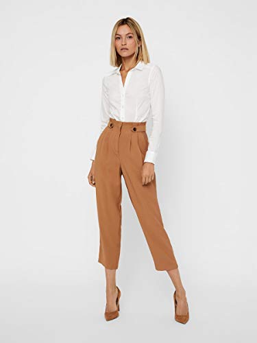 Vero Moda VMLADY L/S G-String Shirt Noos Blusas, Color Blanco Nieve, XS para Mujer Vero Moda VMLADY L/S G-String Shirt Noos Blusas, Color Blanco Nieve, XS para Mujer