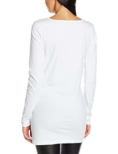 VERO MODA VMMAXI MY LS SOFT LONG U-NECK NOOS, Camisa Manga Larga Mujer, Blanco (Bright White), 38 (Talla del fabricante: Medium) VERO MODA VMMAXI MY LS SOFT LONG U-NECK NOOS, Camisa Manga Larga Mujer, Blanco (Bright White), 38 (Talla del fabricante: Medium)
