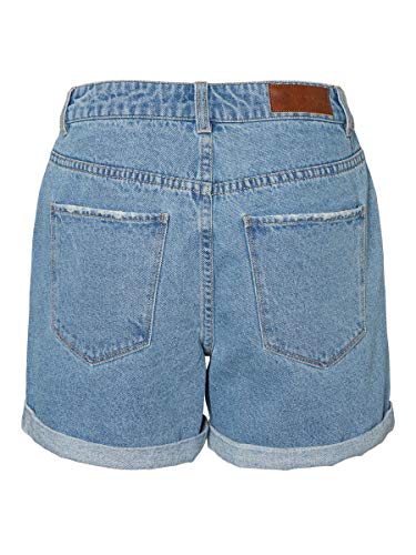 Vero Moda Vmnineteen HR Loose Shorts Mix Noos Pantalones Cortos, Azul (Light Blue Denim Light Blue Denim), 36 (Talla del Fabricante: X-Small) para Mujer