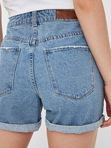 Vero Moda Vmnineteen HR Loose Shorts Mix Noos Pantalones Cortos, Azul (Light Blue Denim Light Blue Denim), 36 (Talla del Fabricante: X-Small) para Mujer