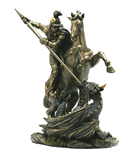 Veronese Saint George matando al dragón romano soldado figura bronce Veronese Saint George matando al dragón romano soldado figura bronce