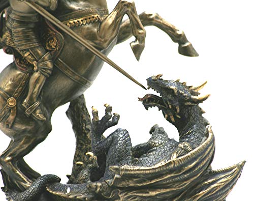 Veronese Saint George matando al dragón romano soldado figura bronce
