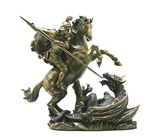 Veronese Saint George matando al dragón romano soldado figura bronce Veronese Saint George matando al dragón romano soldado figura bronce