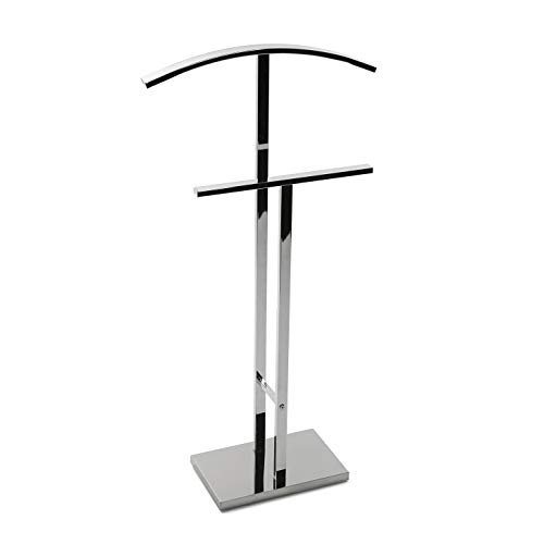 Versa 18790190 Galán de Noche Moderno Multifuncional con 2 Perchas o Colgadores para Ropa, Haya, Plateado, 100 x 20 x 40 cm Versa 18790190 Galán de Noche Moderno Multifuncional con 2 Perchas o Colgadores para Ropa, Haya, Plateado, 100 x 20 x 40 cm