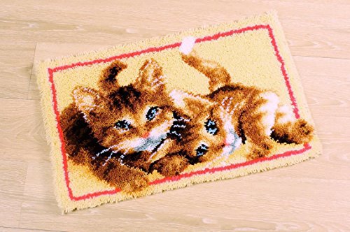 Vervaco - Alfombra de Nudos, diseño de Gatos Vervaco - Alfombra de Nudos, diseño de Gatos