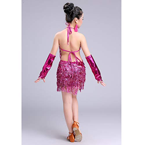 Vestido de Baile Latino Niña Traje Lentejuelas Borla Disfraces de Salsa Samba Rumba Tango Ropa Escenario Competición Fiesta Dancewear Vestido de Baile Latino Niña Traje Lentejuelas Borla Disfraces de Salsa Samba Rumba Tango Ropa Escenario Competición Fiesta Dancewear