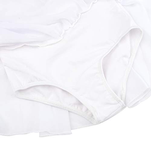 Vestido de Ballet Maillot de Danza Gimnasia Leotardo Algodón Body Clásico para Niña Blanco 110 Vestido de Ballet Maillot de Danza Gimnasia Leotardo Algodón Body Clásico para Niña Blanco 110