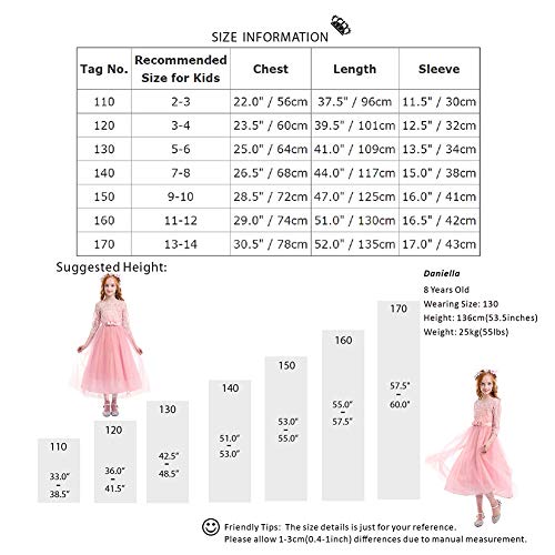 Vestido de niña de Flores para la Boda Princesa Largo Manga Vestidos de Dama De Honor Fiesta Tul Comunión Cumpleaños Bola Pageant Paseo Baile Maxi Cóctel Fotografía Vestir Blanco 2-3 Años Vestido de niña de Flores para la Boda Princesa Largo Manga Vestidos de Dama De Honor Fiesta Tul Comunión Cumpleaños Bola Pageant Paseo Baile Maxi Cóctel Fotografía Vestir Blanco 2-3 Años