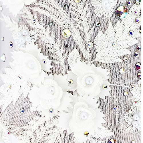 Vestido de Patinaje artístico para niñas, Ropa de competición Transpirable para Mujeres, Ropa de Manga Larga de Alta Elasticidad Hecha a Mano,Blanco,L Vestido de Patinaje artístico para niñas, Ropa de competición Transpirable para Mujeres, Ropa de Manga Larga de Alta Elasticidad Hecha a Mano,Blanco,L