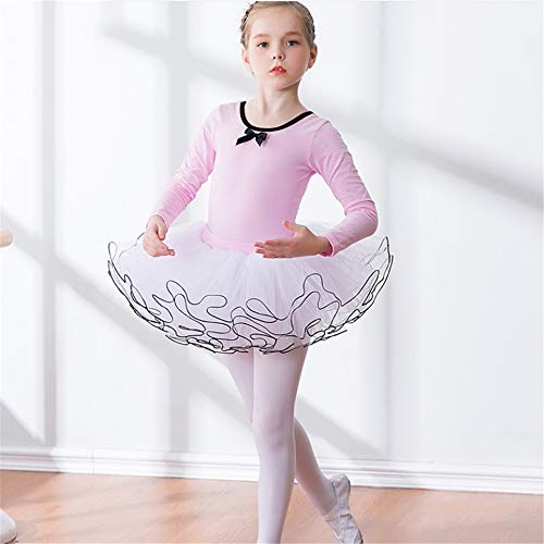 Vestido De Rendimiento para Niña Chicas del Ballet Vestidos de Baile niñas clásico de Manga Larga Maillots Entrenamiento de la Manera Trajes Danza Perfecta for Clases de Baile y competiciones