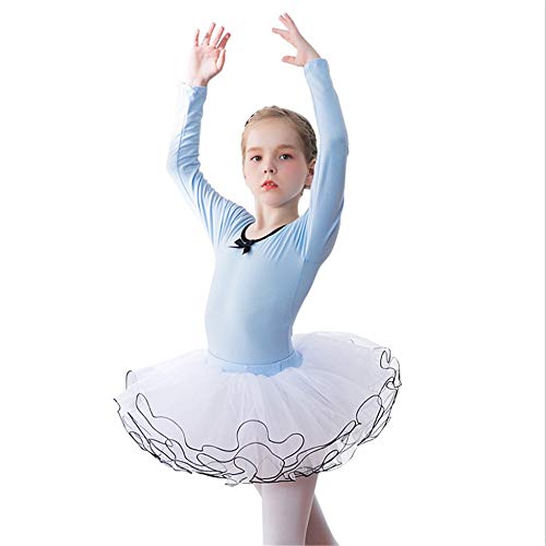 Vestido De Rendimiento para Niña Chicas del Ballet Vestidos de Baile niñas clásico de Manga Larga Maillots Entrenamiento de la Manera Trajes Danza Perfecta for Clases de Baile y competiciones Vestido De Rendimiento para Niña Chicas del Ballet Vestidos de Baile niñas clásico de Manga Larga Maillots Entrenamiento de la Manera Trajes Danza Perfecta for Clases de Baile y competiciones