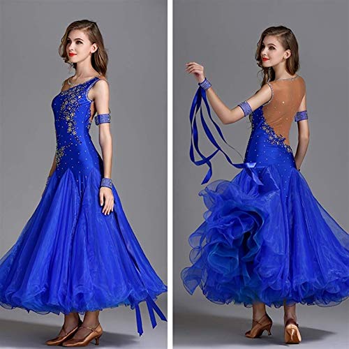 Vestidos De Baile De Baile Vestidos De Baile Traje Vienés Vestido De Vals Largos Vestido De Salón De Baile Largo Vestido Español De Trajes De Tango (Color : Royal Blue, Size : XL) Vestidos De Baile De Baile Vestidos De Baile Traje Vienés Vestido De Vals Largos Vestido De Salón De Baile Largo Vestido Español De Trajes De Tango (Color : Royal Blue, Size : XL)