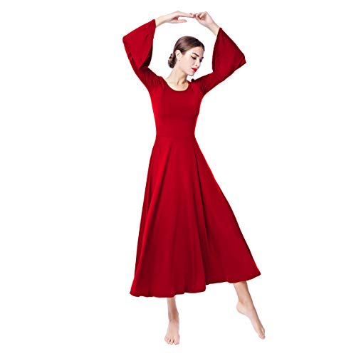 Vestidos de Fiesta Mujer Largos Litúrgico Manga Larga Leotardo Gimnasia Ballet Danza Clásica Combinación Elegantes Flamenco Maillot Adulto con Falda Disfraz Rojo XL Vestidos de Fiesta Mujer Largos Litúrgico Manga Larga Leotardo Gimnasia Ballet Danza Clásica Combinación Elegantes Flamenco Maillot Adulto con Falda Disfraz Rojo XL