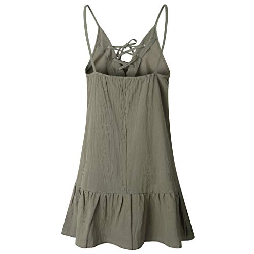 Vestidos Mujer Verano Vestido Halter Sexy Correa con Vestido sin Tirantes en la Espalda con Volantes Fiesta Coctel Vestidos Playa Mujeres Slim Fit Casual riou Vestidos Mujer Verano Vestido Halter Sexy Correa con Vestido sin Tirantes en la Espalda con Volantes Fiesta Coctel Vestidos Playa Mujeres Slim Fit Casual riou