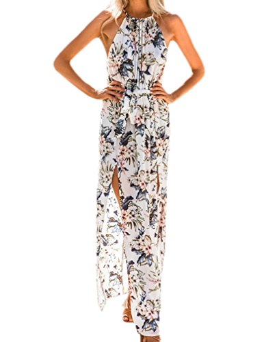 Vestidos Playeros Mujer 2018 Elegante Moda Joven Casual Modernas Verano Largos Vestido con Abertura Sin Hombros Sin Mangas Atado Al Cuello Boho Flor Vestidos De Playa Mujeres Vestidos Playeros Mujer 2018 Elegante Moda Joven Casual Modernas Verano Largos Vestido con Abertura Sin Hombros Sin Mangas Atado Al Cuello Boho Flor Vestidos De Playa Mujeres