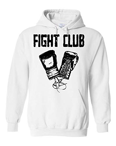 vestipassioni Sudadera con capucha Kick Boxing Fight Club Color blanco. S