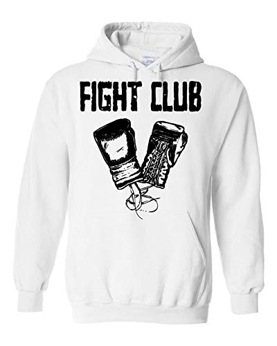 vestipassioni Sudadera con capucha Kick Boxing Fight Club Color blanco. S vestipassioni Sudadera con capucha Kick Boxing Fight Club Color blanco. S