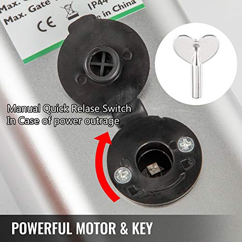VEVOR Abridor Automático de Puerta de 250 kg, Abre Puerta Automático con Control Remoto, Abridor de Puerta Corredera Brazo Hidráulico para Puertas de Garaje, Abridor Automático de Puerta Corredera VEVOR Abridor Automático de Puerta de 250 kg, Abre Puerta Automático con Control Remoto, Abridor de Puerta Corredera Brazo Hidráulico para Puertas de Garaje, Abridor Automático de Puerta Corredera