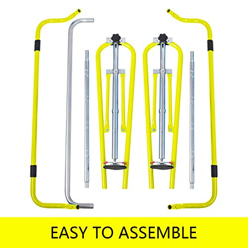 VEVOR Barra Horizontal, 99x141 cm 86,6 -127 cm Altura Ajustable Barras Gimnasia, High Bar Equipo para Gimnasio de Entrenamiento Gymnastics Training Bar (Amarillo) VEVOR Barra Horizontal, 99x141 cm 86,6 -127 cm Altura Ajustable Barras Gimnasia, High Bar Equipo para Gimnasio de Entrenamiento Gymnastics Training Bar (Amarillo)