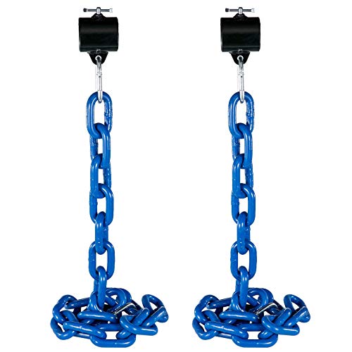 VEVOR Cadenas de Elevación Sólidas para Cuerpo 12 kg Cadenas Levantamiento Pesas Azul 1.6m Ajustable Enlace Cadena Hueco Olímpicos Cadenas de Entrenamiento para los Entrenamientos Múltiples…