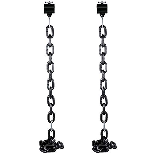 VEVOR Cadenas de Elevación Sólidas para Cuerpo 16 kg Cadenas Levantamiento Pesas Negro 1.6m Ajustable Enlace Cadena Hueco Olímpicos Cadenas de Entrenamiento para los Entrenamientos Múltiples…