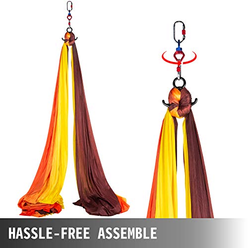 VEVOR Columpio de Yoga 10x2,8M Hamaca de Yoga/Yoga Aéreo, Columpio de Yoga Aéreo, Swing Sling Inversión, para Pilates Aerial Yoga (Rojo Amarillo) VEVOR Columpio de Yoga 10x2,8M Hamaca de Yoga/Yoga Aéreo, Columpio de Yoga Aéreo, Swing Sling Inversión, para Pilates Aerial Yoga (Rojo Amarillo)