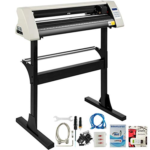 VEVOR Cortador de Vinilo, Máquina de Cortador de Plotter de Vinilo, Plotter de Corte de Vinilo, de 720mm, para Cortar, Blanco