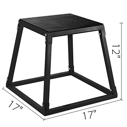 VEVOR Plyometric Box 12" Pliométrico Caja 12" Pliométrico Plataforma Caja de Salto Caja Pliometrica Salto Cajón Pliometrico Cajones de Salto Color Negro