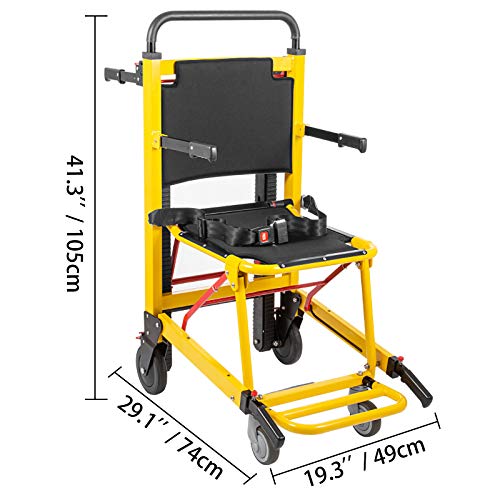 VEVOR Silla de Ruedas 49 x 74 x 105 cm, Silla Salvaescaleras 26 kg para Subir Escaleras, Capacidad de hasta 160 kg, Elevadores de Escalera para Escaleras Estrechas, Silla para Bajar y Subir Escaleras VEVOR Silla de Ruedas 49 x 74 x 105 cm, Silla Salvaescaleras 26 kg para Subir Escaleras, Capacidad de hasta 160 kg, Elevadores de Escalera para Escaleras Estrechas, Silla para Bajar y Subir Escaleras