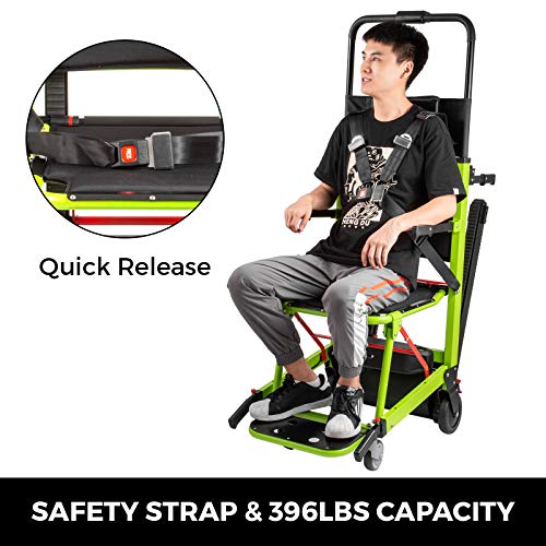 VEVOR Silla de Ruedas para Subir Escaleras, Silla Salvaescaleras, Elevadores de Escalera para Escaleras Estrechas, Silla para Bajar y Subir Escaleras, Eléctrica, para Incapacidades, Verde VEVOR Silla de Ruedas para Subir Escaleras, Silla Salvaescaleras, Elevadores de Escalera para Escaleras Estrechas, Silla para Bajar y Subir Escaleras, Eléctrica, para Incapacidades, Verde
