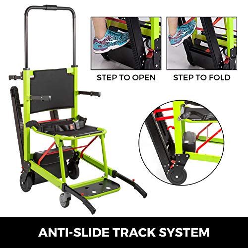 VEVOR Silla de Ruedas para Subir Escaleras, Silla Salvaescaleras, Elevadores de Escalera para Escaleras Estrechas, Silla para Bajar y Subir Escaleras, Eléctrica, para Incapacidades, Verde VEVOR Silla de Ruedas para Subir Escaleras, Silla Salvaescaleras, Elevadores de Escalera para Escaleras Estrechas, Silla para Bajar y Subir Escaleras, Eléctrica, para Incapacidades, Verde