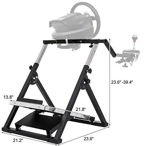 VEVOR Soporte para Volante 64 x 55 x 60-80 cm Soporte de Volante Universal Plegable G25 G27 G29 y G920 Wheel Stand Pro Compatible con Logitech Soporte Volante Logitech g29 Wheel Stand Pro