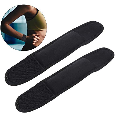 VGEBY 2Pcs 1KG Weight Wrist Guard Sandbag Wrist Guard 1KG Peso Ajustable Equipo Ultrafino para Correr Fitness(32 * 6CM)