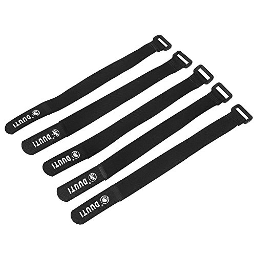 VGEBY 5pcs Correas de Fijación Lazo para Linterna Bomba de Bicicleta Nylon Multifunción Suaves Soporte de Montaje de Linterna, Móvil, Botella, etc.(Negro)