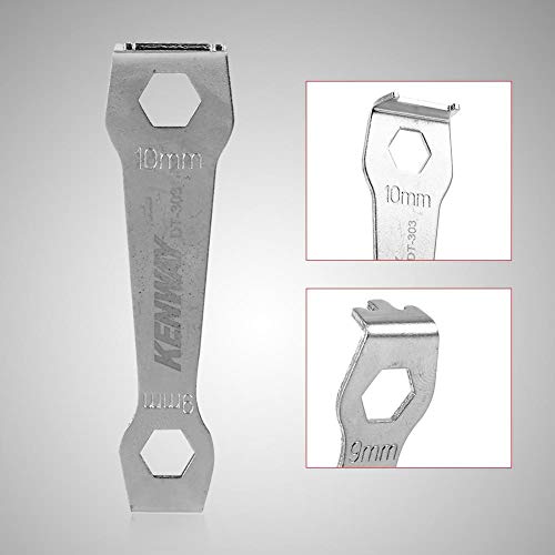 VGEBY Llave Fija del Perno De Cadena De La Bicicleta, Llave Inglesa del Perno del Plato De La Bici De Plata para La Herramienta De La Llave Inglesa De Ciclo De La Bici De Montaña VGEBY Llave Fija del Perno De Cadena De La Bicicleta, Llave Inglesa del Perno del Plato De La Bici De Plata para La Herramienta De La Llave Inglesa De Ciclo De La Bici De Montaña