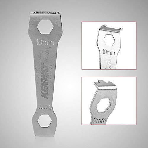 VGEBY Llave Fija del Perno De Cadena De La Bicicleta, Llave Inglesa del Perno del Plato De La Bici De Plata para La Herramienta De La Llave Inglesa De Ciclo De La Bici De Montaña