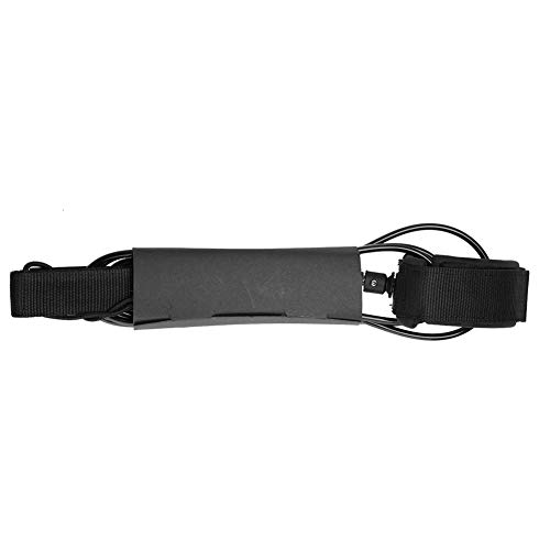 VGEBY Surf Leash 5 Colores TPU 6ft 5.5mm Surfboard Leash con Cierre de Gancho y Bucle Doble Giratorio de Metal(Negro)