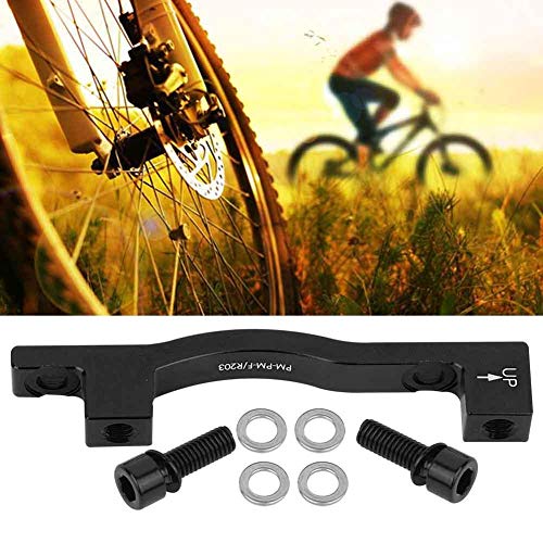 VGEBY1 Adaptador de Disco de Bicicleta, Soporte de Freno de Disco de Bicicleta Calibrador Aleación de Aluminio Ciclismo Soporte de Freno con Tornillos Arandelas para Bicicleta de Montaña(Negro)