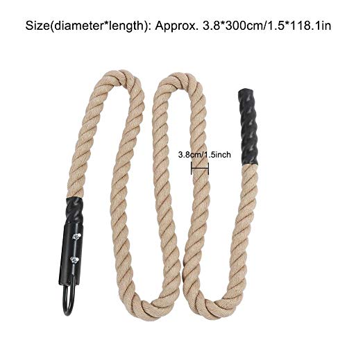 VGEBY1 Cuerda deportiva, 38 mm de brazo de entrenamiento de poder, cuerda de gimnasio, cuerda de escalada, prensa, entrenamiento de gimnasio, entrenamiento de fuerza, entrenamiento de cardio, crossfit